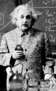 einstein drinking yerba mate